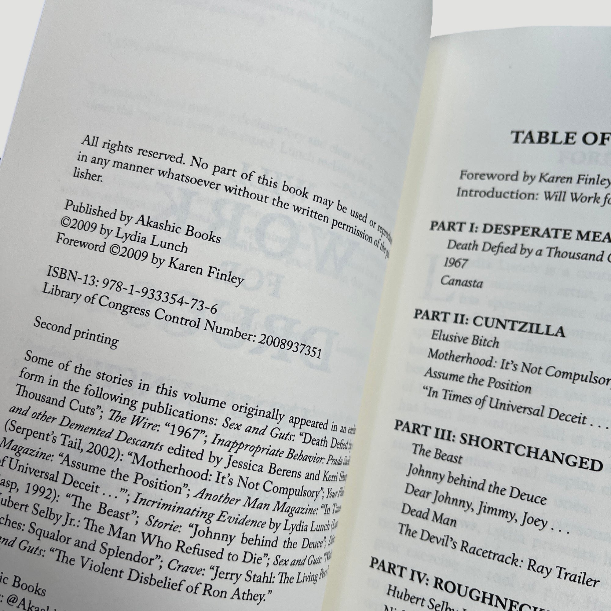 2009 Lydia Lunch ‘Will Work For Drugs’