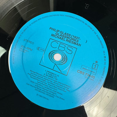 1982 Philip Glass Glassworks LP