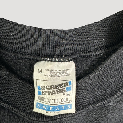 90's Apple Spell Out Black Sweatshirt