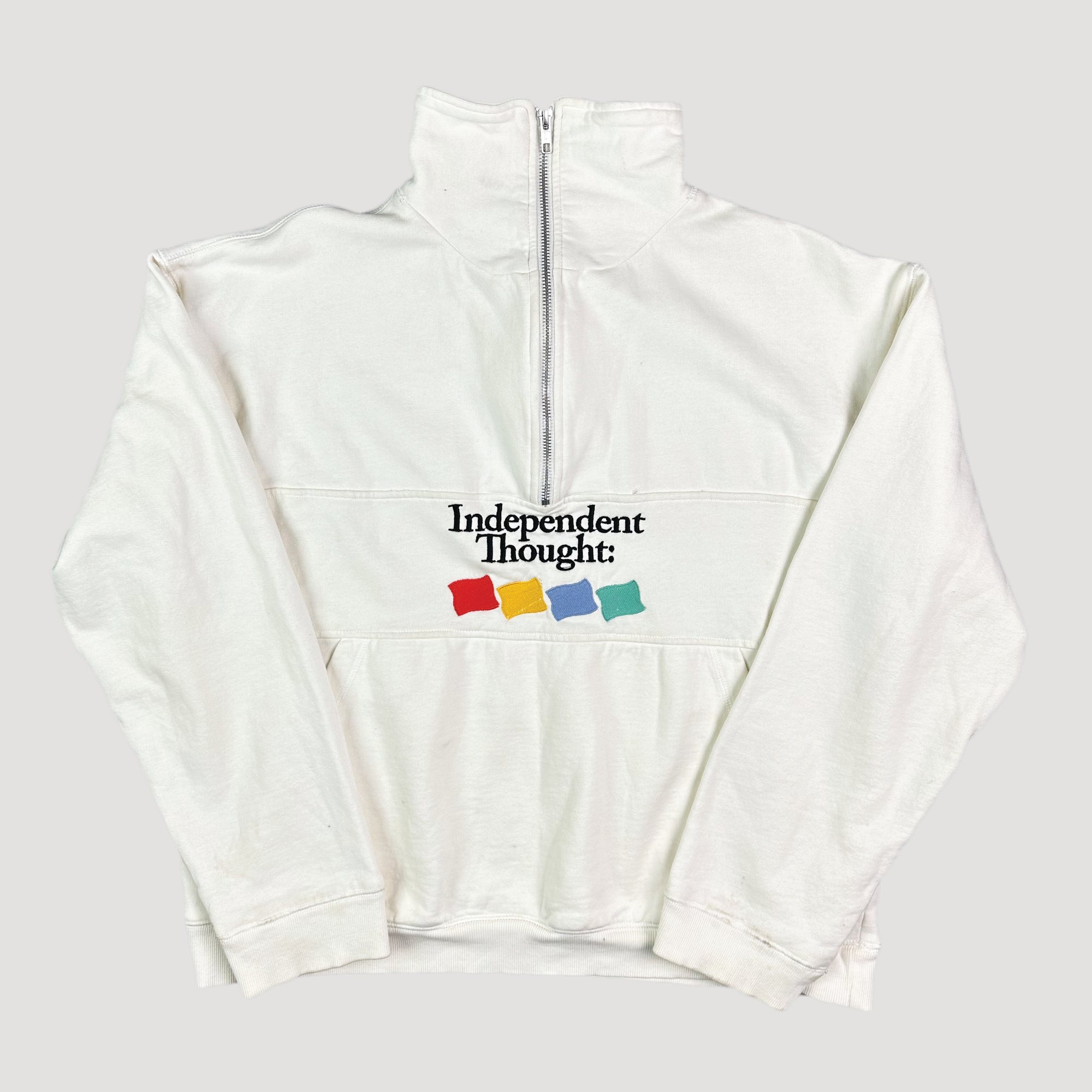 90's Independent Thought Quarter Zip Sweat