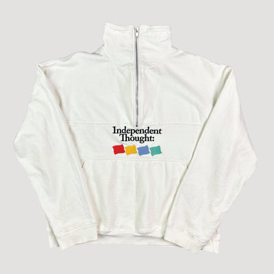 90's Independent Thought Quarter Zip Sweat