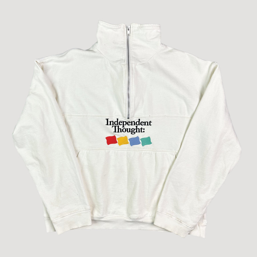90's Independent Thought Quarter Zip Sweat