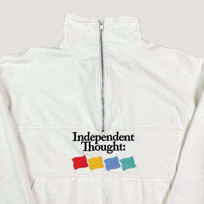 90's Independent Thought Quarter Zip Sweat