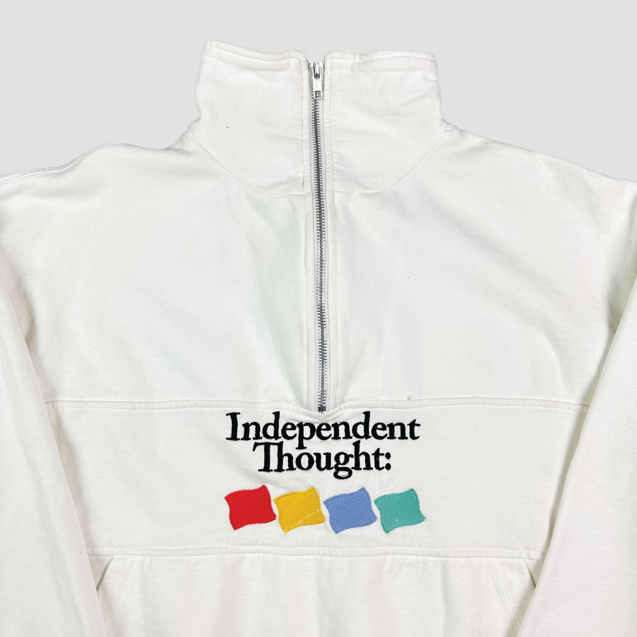 90's Independent Thought Quarter Zip Sweat