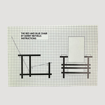 1983 Gerrit Thomas Rietveld Red/Blue Mini Chair Model Kit