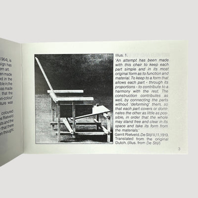 1983 Gerrit Thomas Rietveld Red/Blue Mini Chair Model Kit