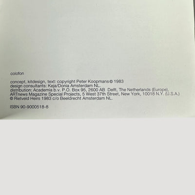 1983 Gerrit Thomas Rietveld Red/Blue Mini Chair Model Kit