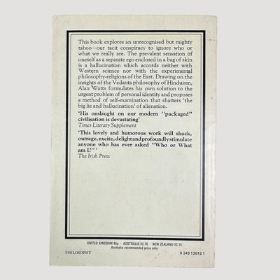 1973 Alan Watts The Book On The Taboo Against Knowing Who You Are