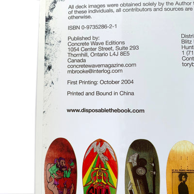 Disposable-A history of Skateboard Art 1st Edition 2004