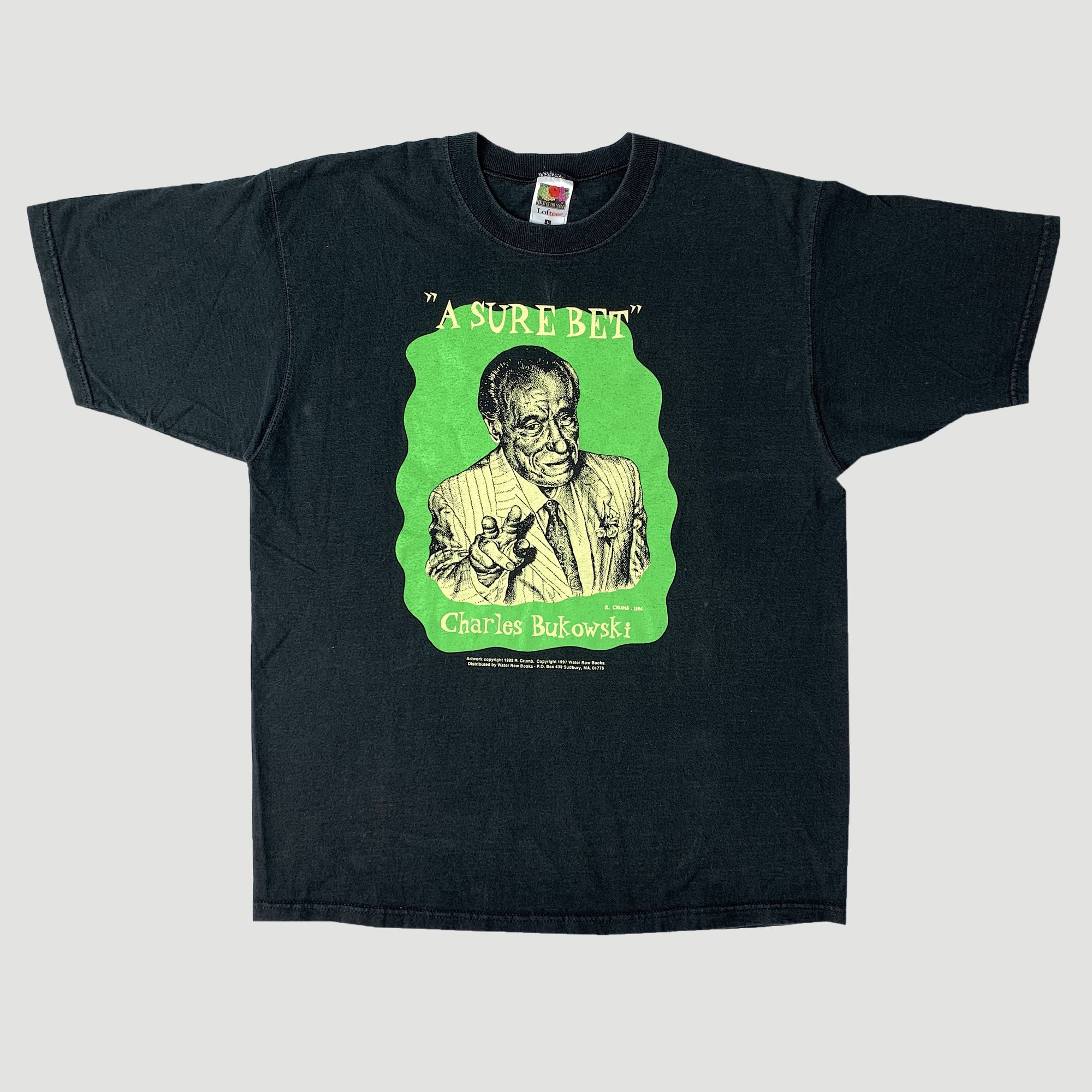 1997 Charles Bukowski & R.Crumb 'Sure Bet' T-Shirt