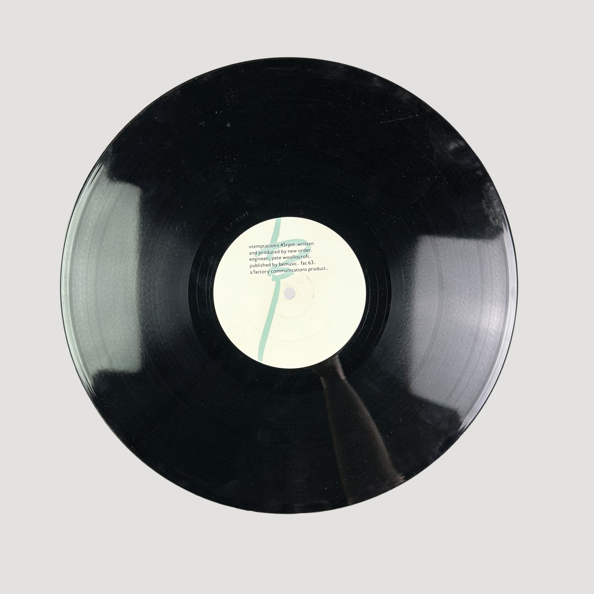 1982 New Order Temptation 12" Single