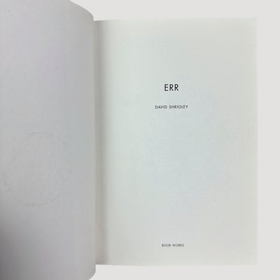 1996 David Shrigley ERR 1st Edition
