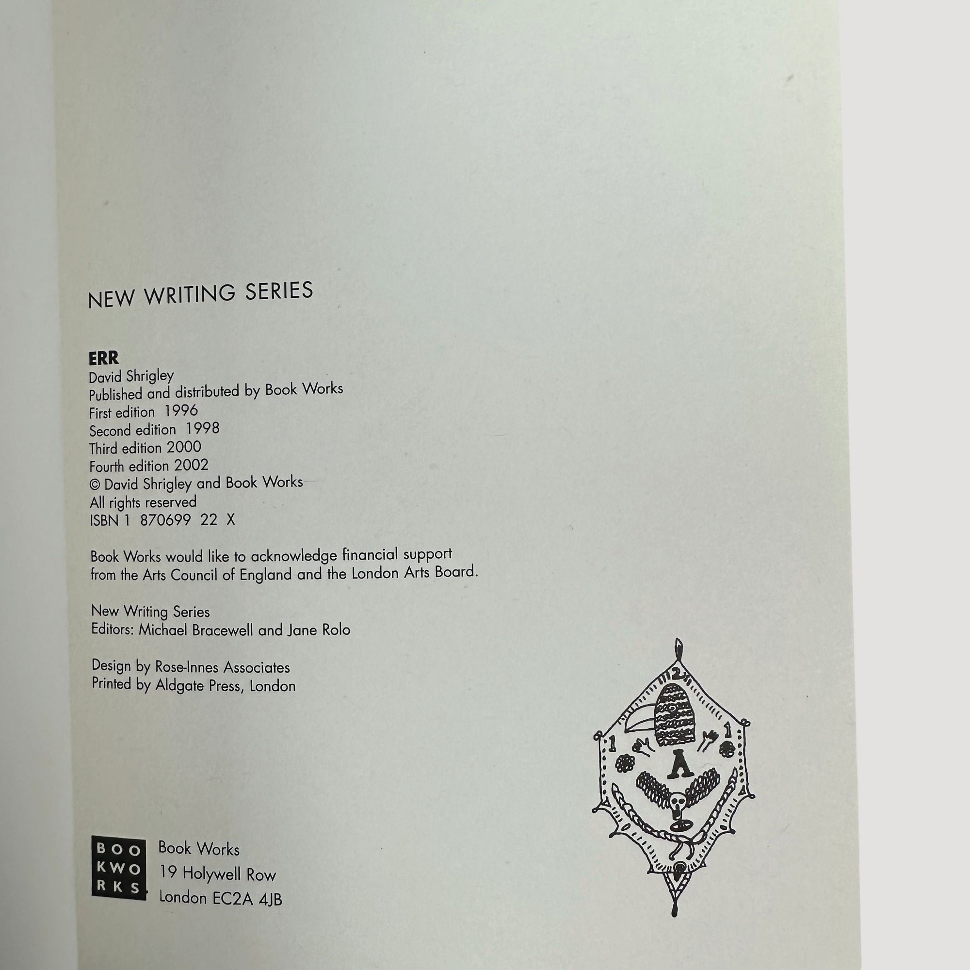 1996 David Shrigley ERR 1st Edition