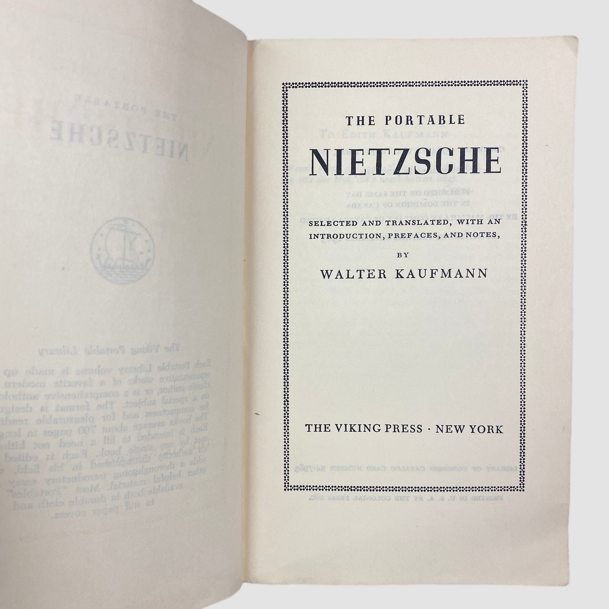 1965 The Portable Nietzsche