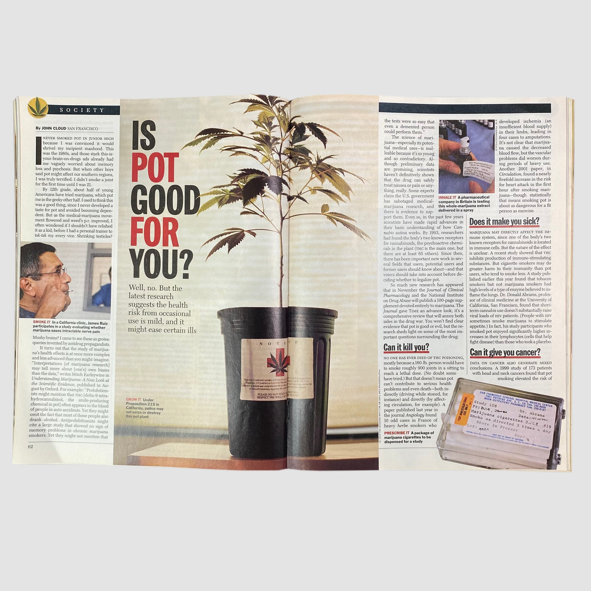 2002 TIME Magazine Is America Going to POT Issue