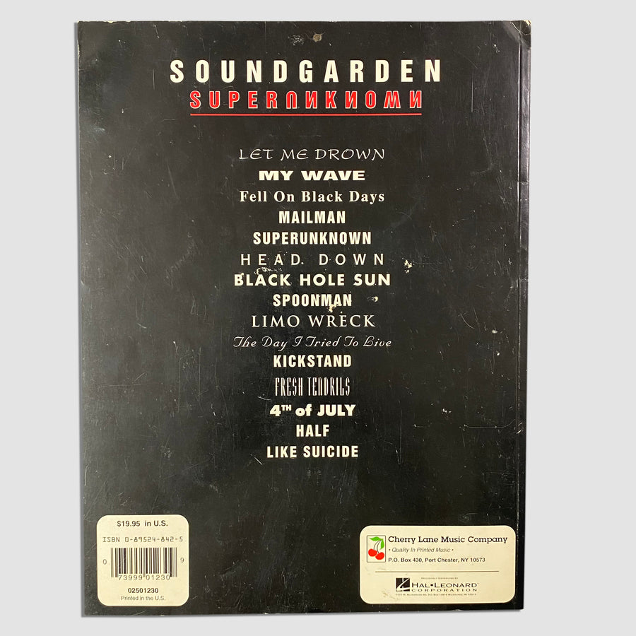 1995 Soundgarden Superunknown Guitar/Vocal Book