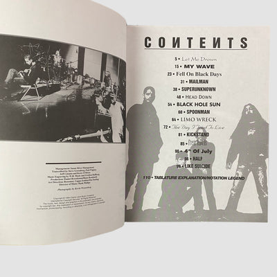 1995 Soundgarden Superunknown Guitar/Vocal Book