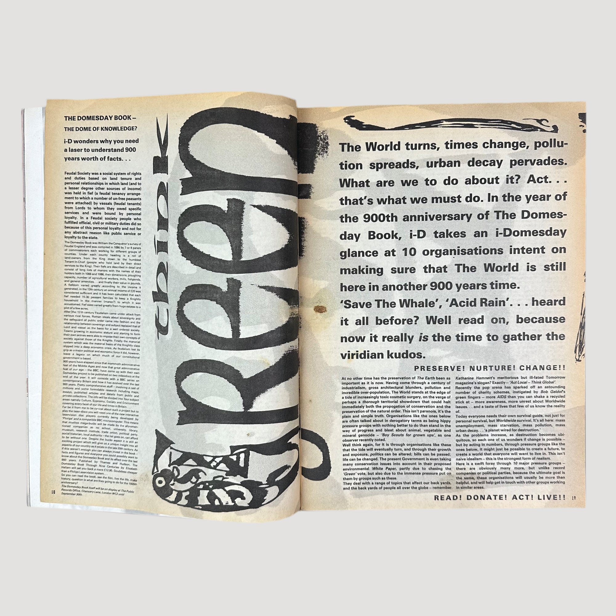 1986 i-D Magazine Think Green