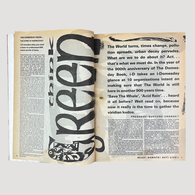 1986 i-D Magazine Think Green