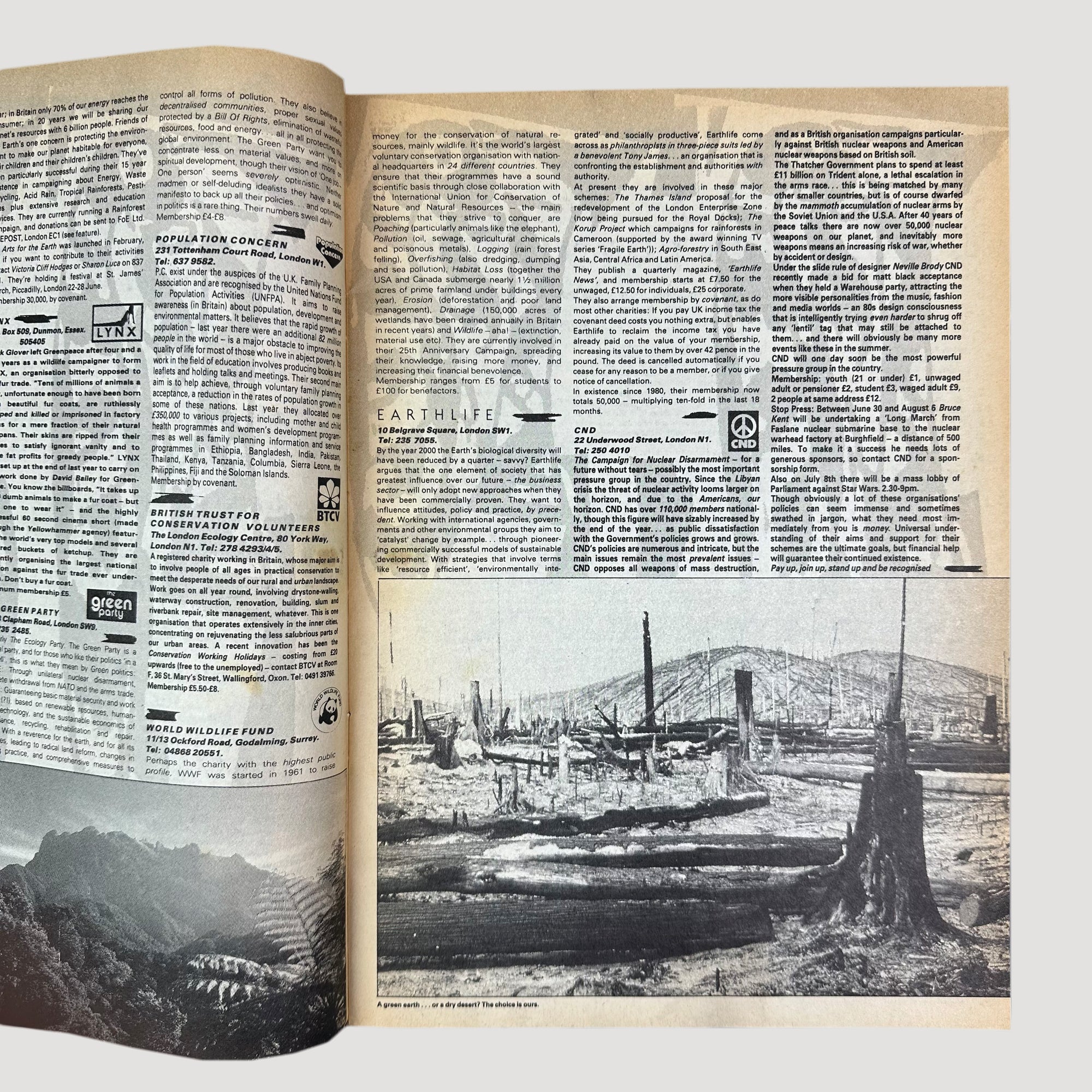 1986 i-D Magazine Think Green