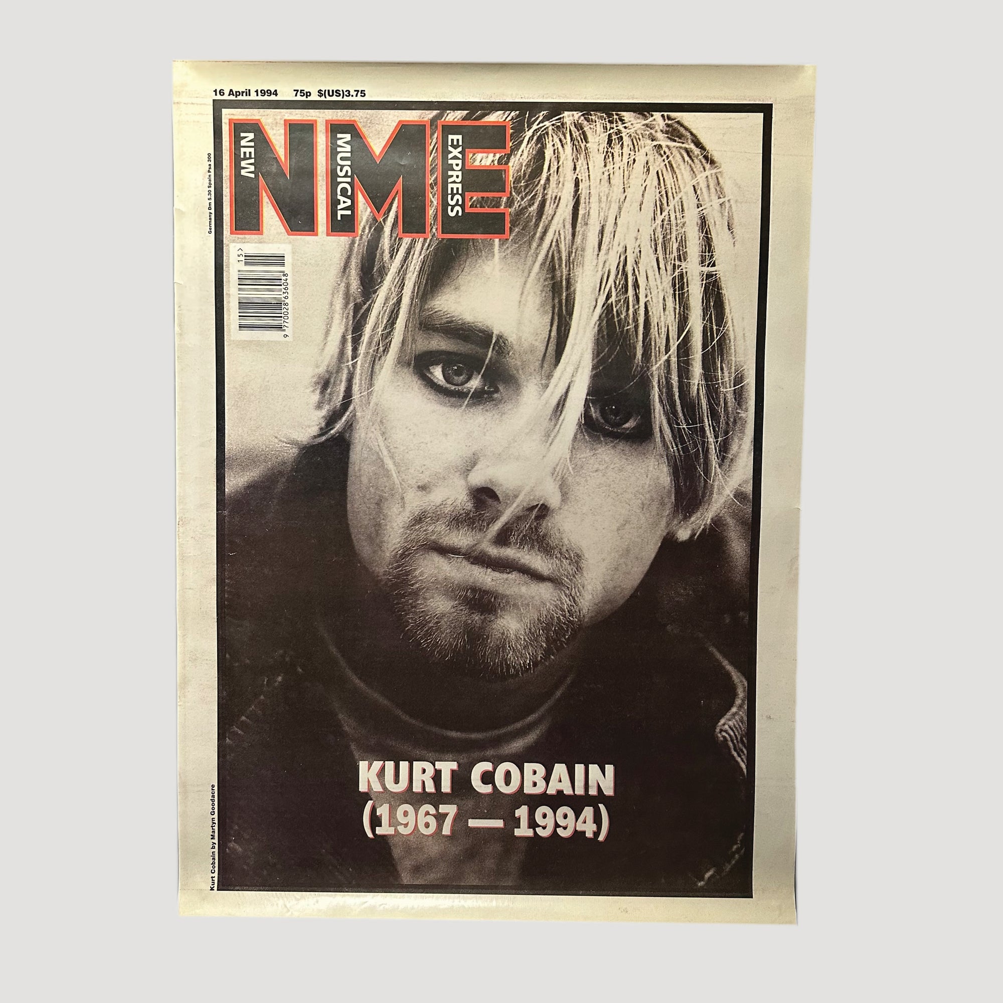 Mid 90's NME Kurt Cobain Memorial Poster