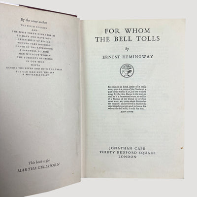 1966 Ernest Hemingway For Whom the Bell Tolls Hardback