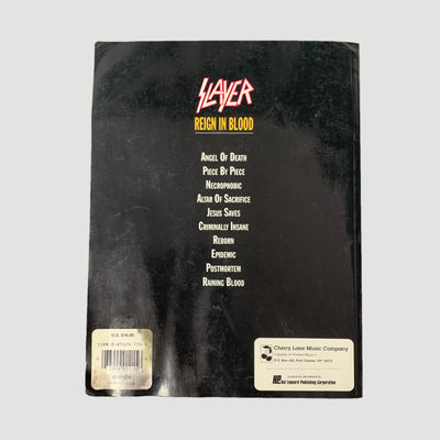 1993 Slayer 'Reign In Blood' Guitar Tab Book