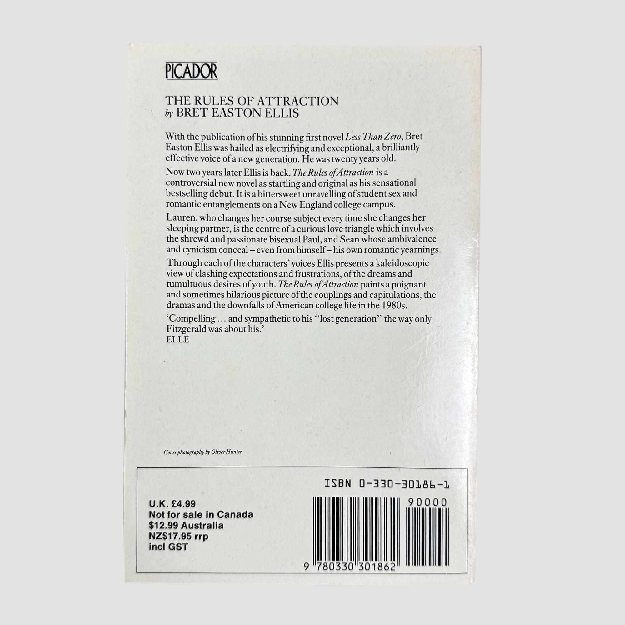 1987 Bret Easton Ellis Rules of Attraction
