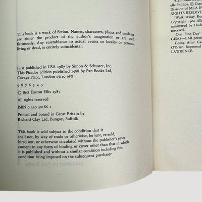 1987 Bret Easton Ellis Rules of Attraction