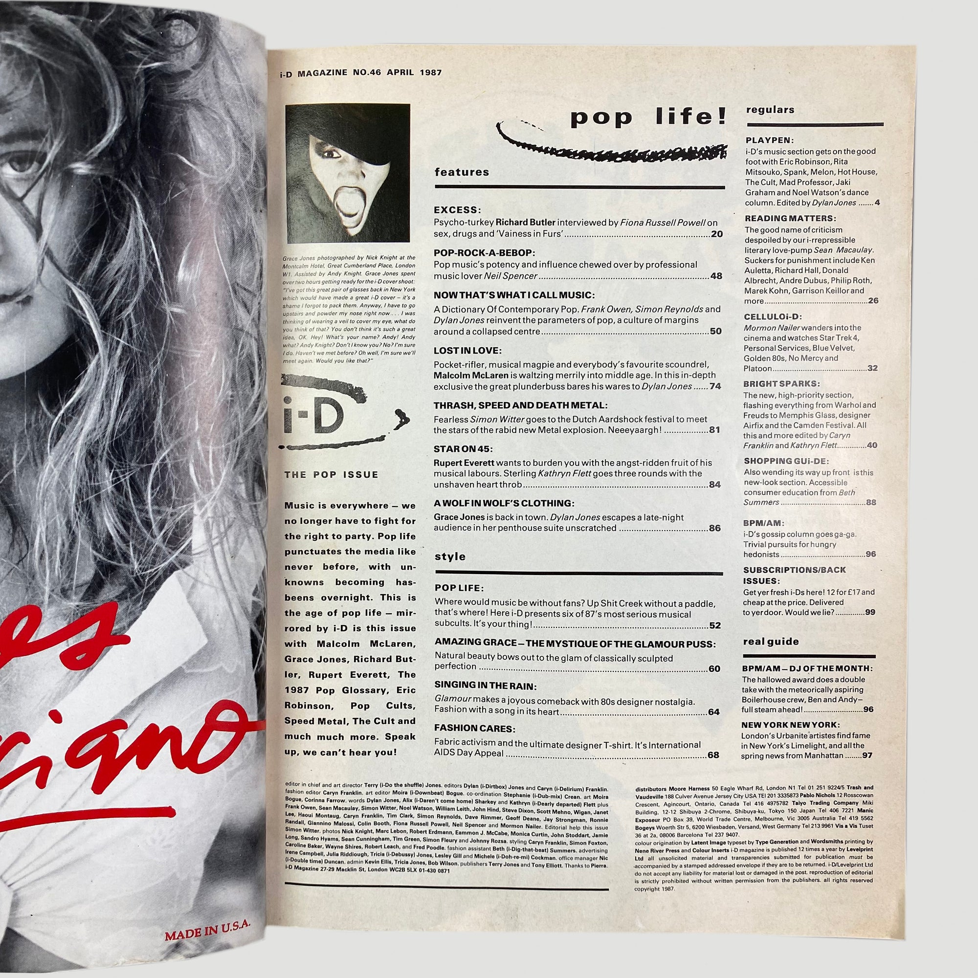 1987 i-D Grace Jones Issue