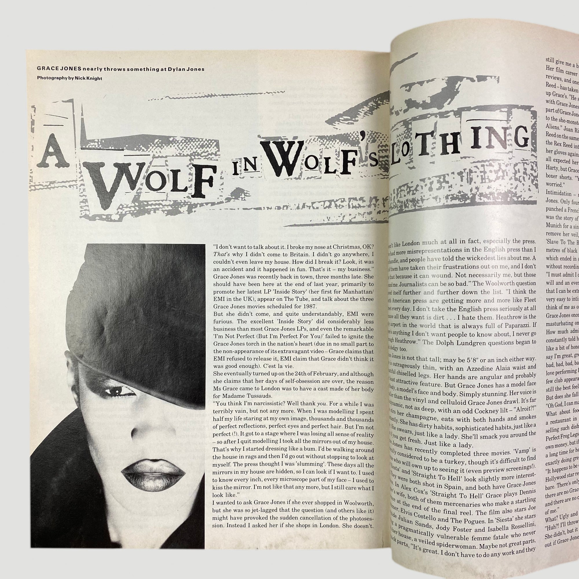 1987 i-D Grace Jones Issue