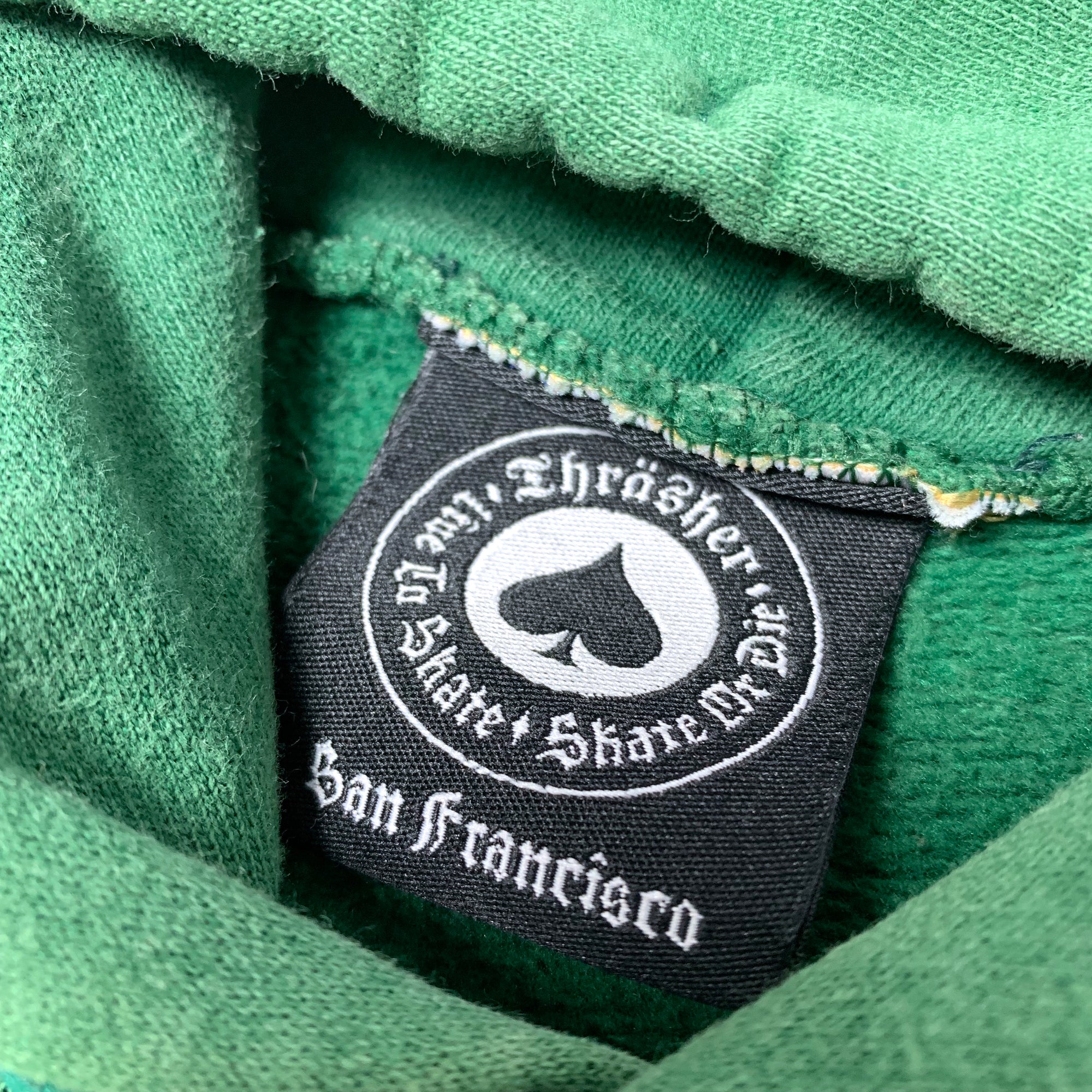 Late 90's Thrasher Magazine Green Hoodie