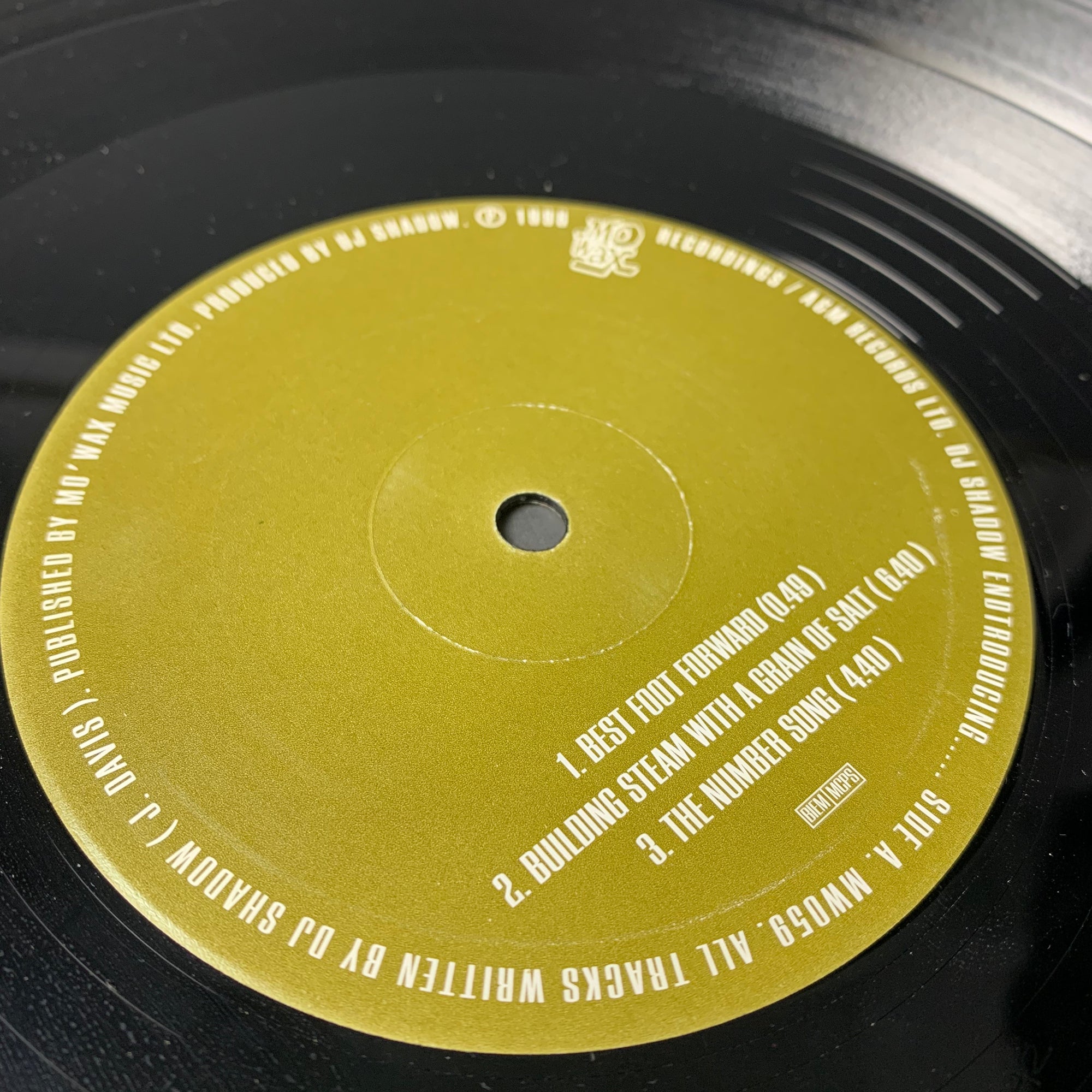 1996 DJ Shadow 'Endtroducing' 2LP