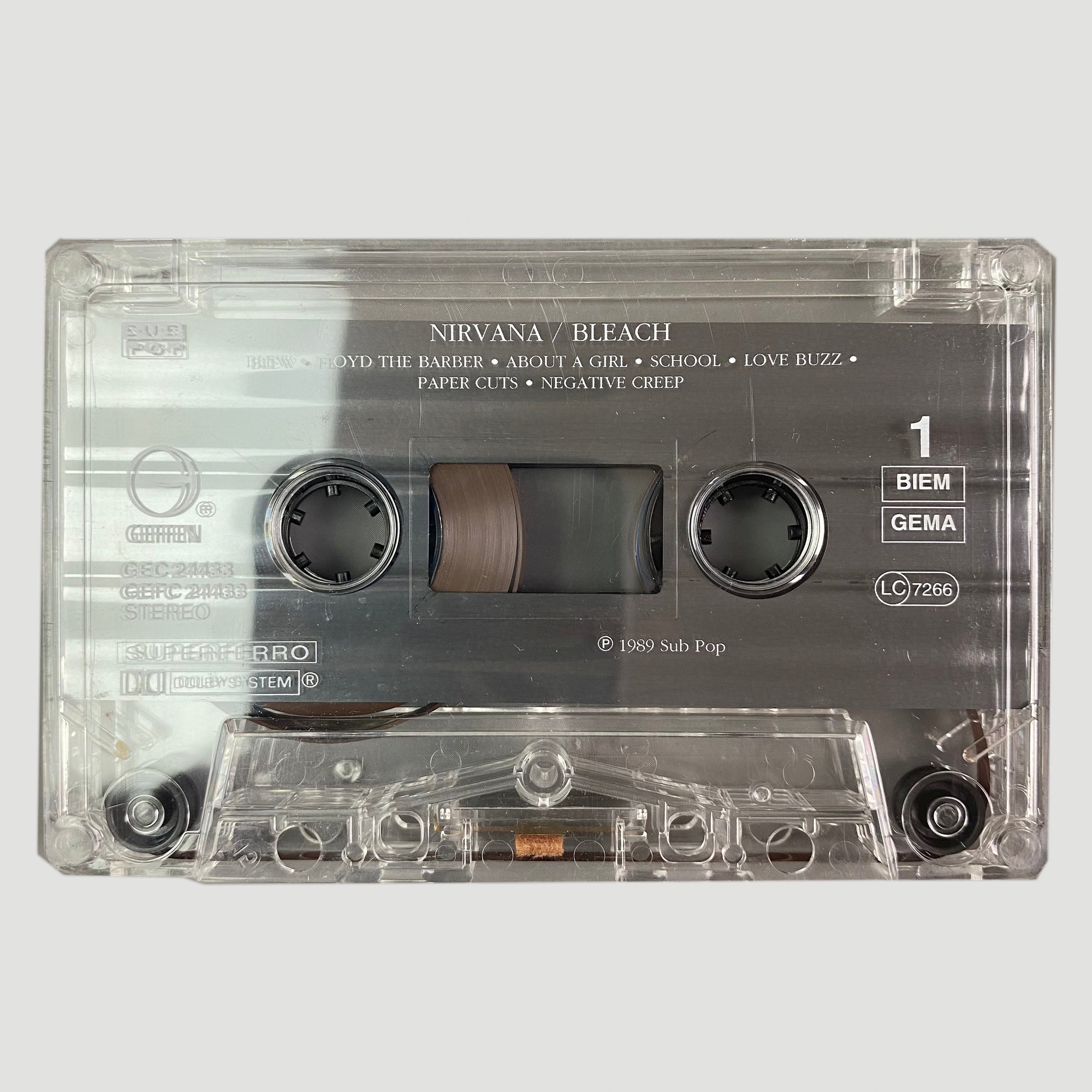 Early 90's Nirvana Bleach Cassette