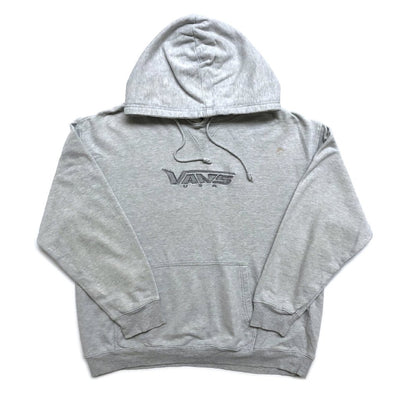 90's Vans Embroidered Logo Grey Hoodie