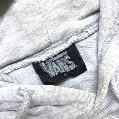90's Vans Embroidered Logo Grey Hoodie