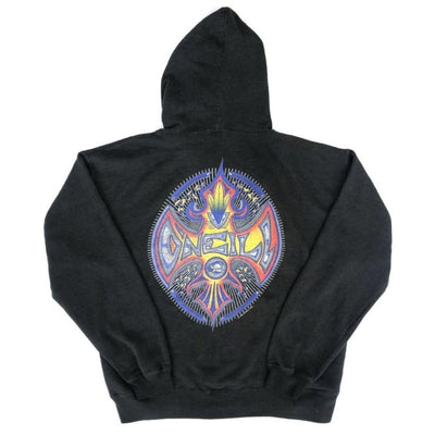 1992 O'Neill Tribal Logo Grey Hoodie