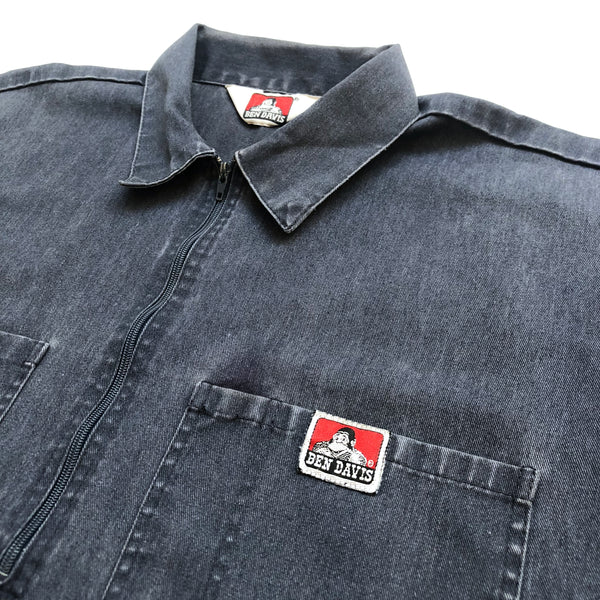 トップス Lafayette HALF ZIP WORK SHIRTS L Ben Davis Short Sleeve Half Zip PlaidTwill Shirt