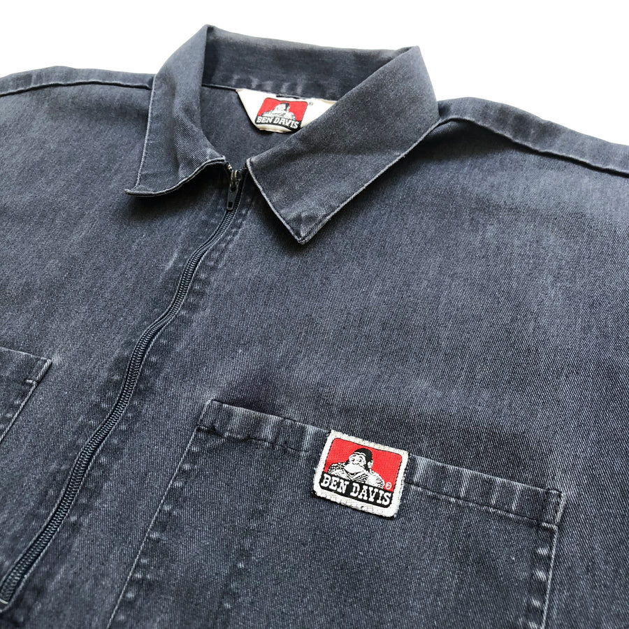 90's Ben Davis Half Zip Grey Work Shirt