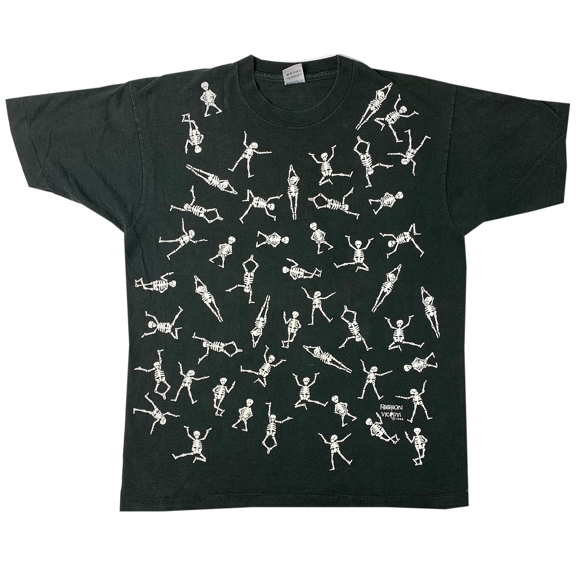 1988 Fashion Victim Skeleton All Over T-Shirt
