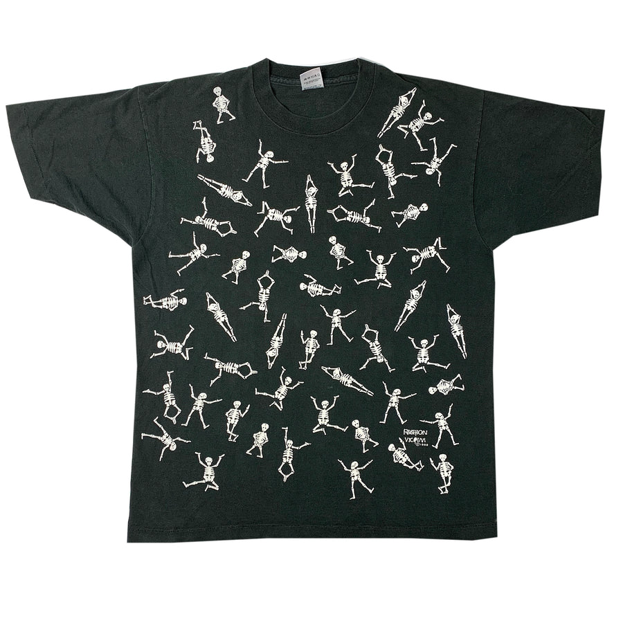 1988 Fashion Victim Skeleton All Over T-Shirt