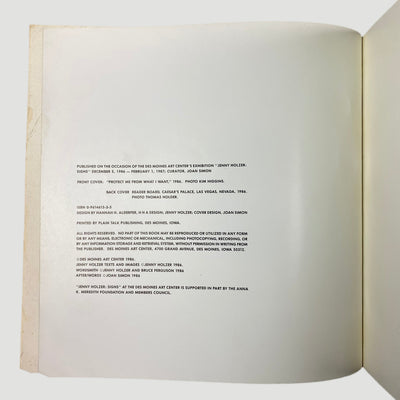 1986 Jenny Holzer: Signs (1st Edition UK)