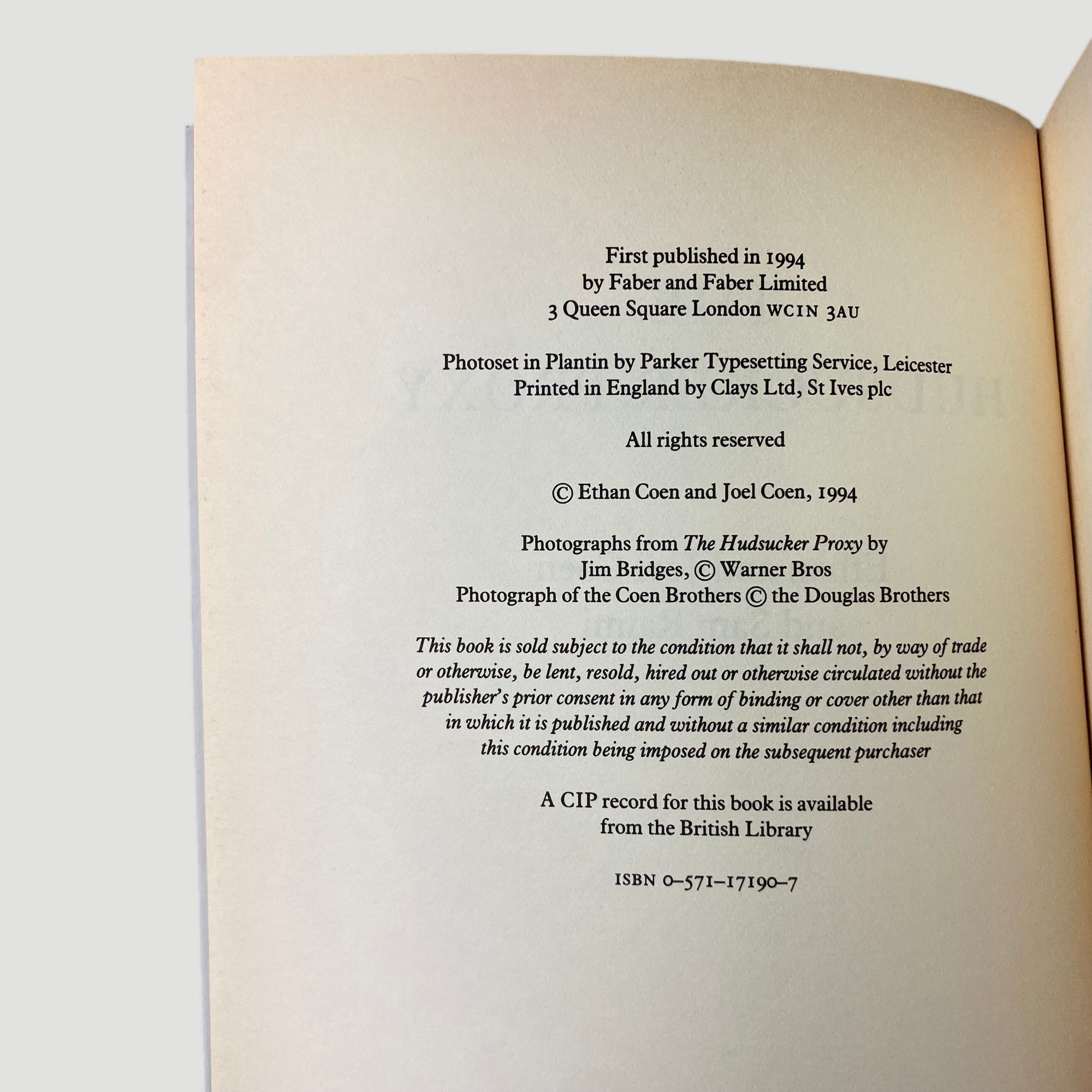 1994 The Hudsucker Proxy Screenplay + Interview