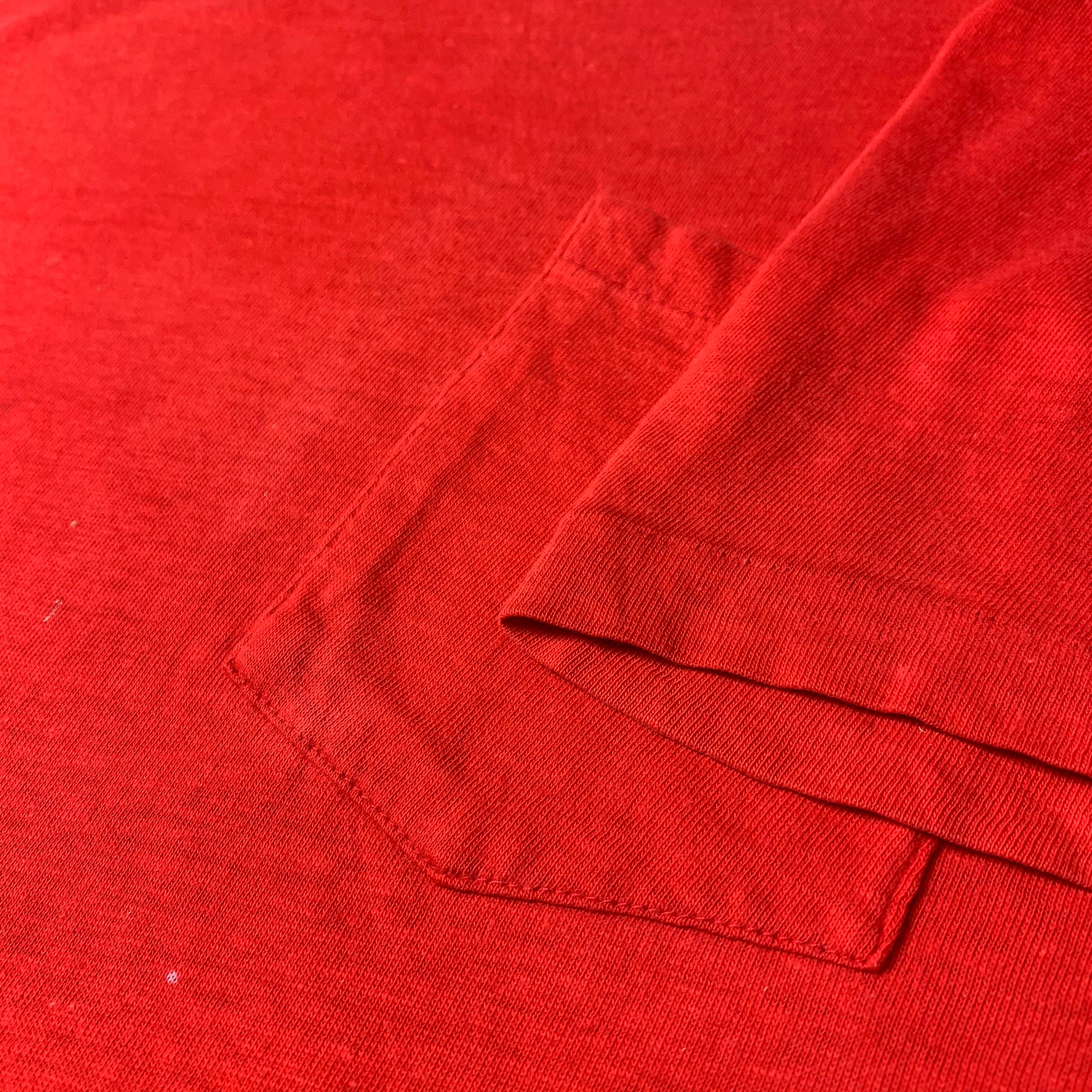 70's Hanes Basic Red Pocket T-Shirt