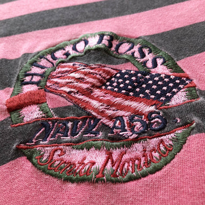 90s Bootleg Hugo Boss Santa Monica Striped T-Shirt