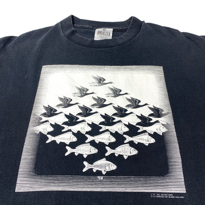 1991 M.C. Escher Sky & Water Graphic T-Shirt