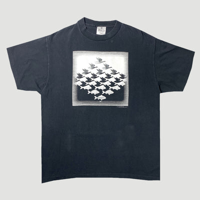 1991 M.C. Escher Sky & Water Graphic T-Shirt