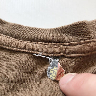 80's Brown Single Stitch Pocket T-Shirt
