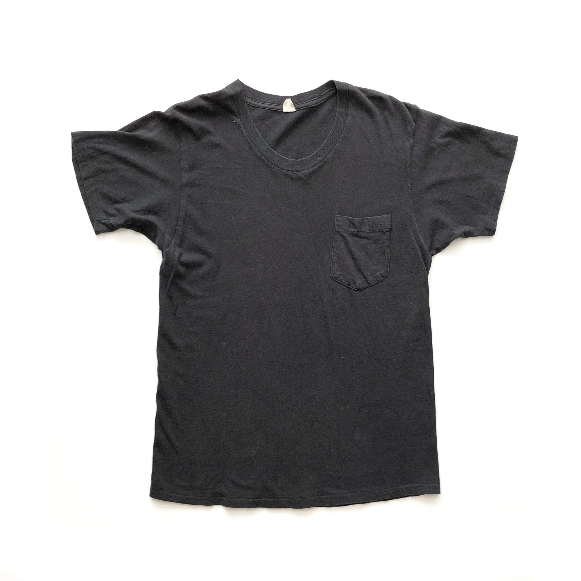 Early 90s Single Stitch Black Pocket T-Shirt