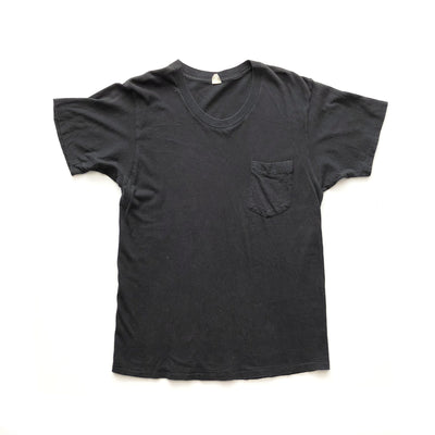 Early 90s Single Stitch Black Pocket T-Shirt